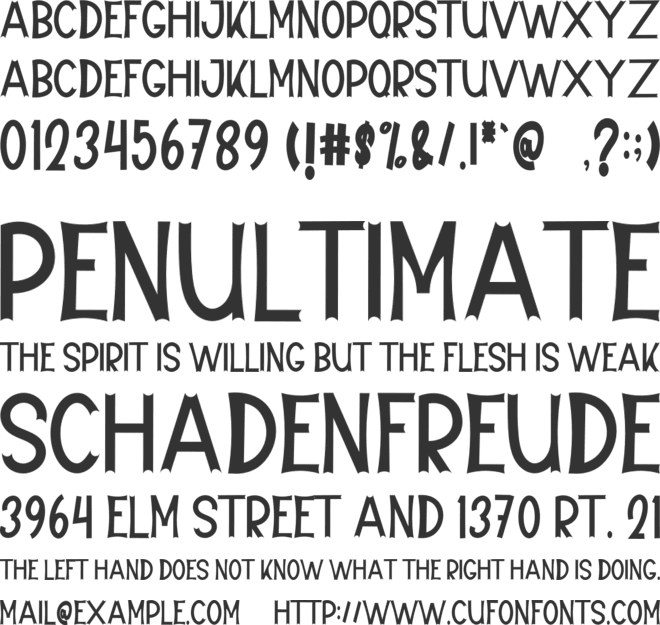 Haunted Nights font preview