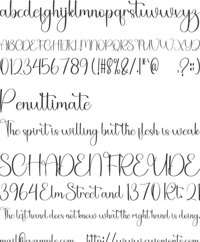 Baby Mom font preview