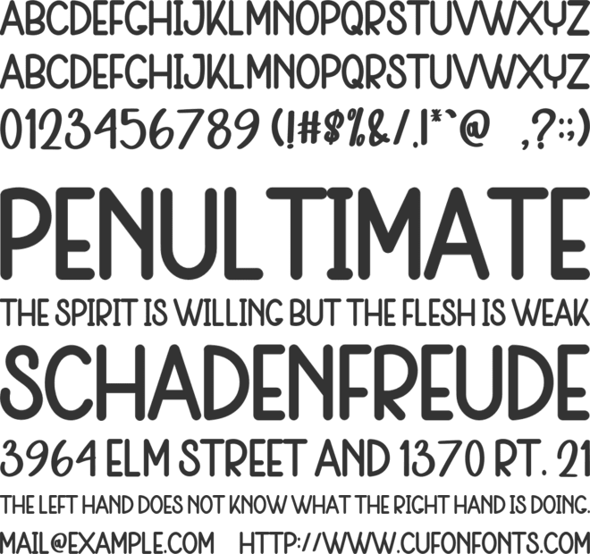 Happy History font preview