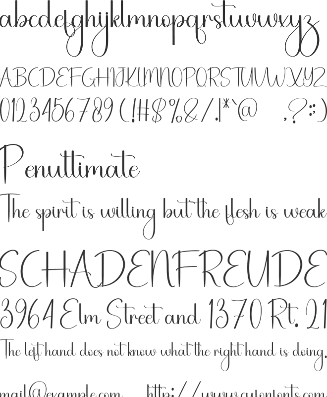 Magnolia Beautiful font preview