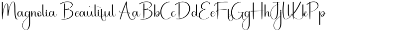 Magnolia Beautiful font