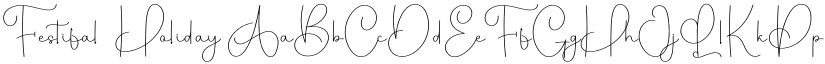Festifal  Holiday font