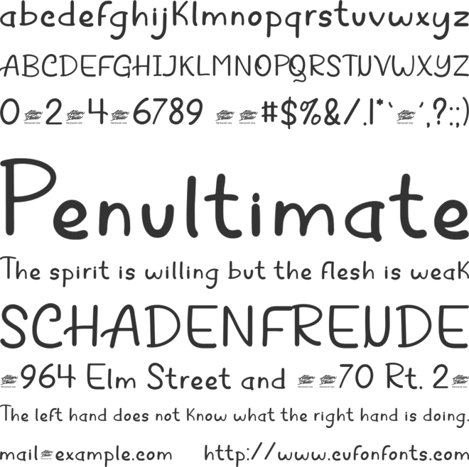 Pinky Muffin font preview