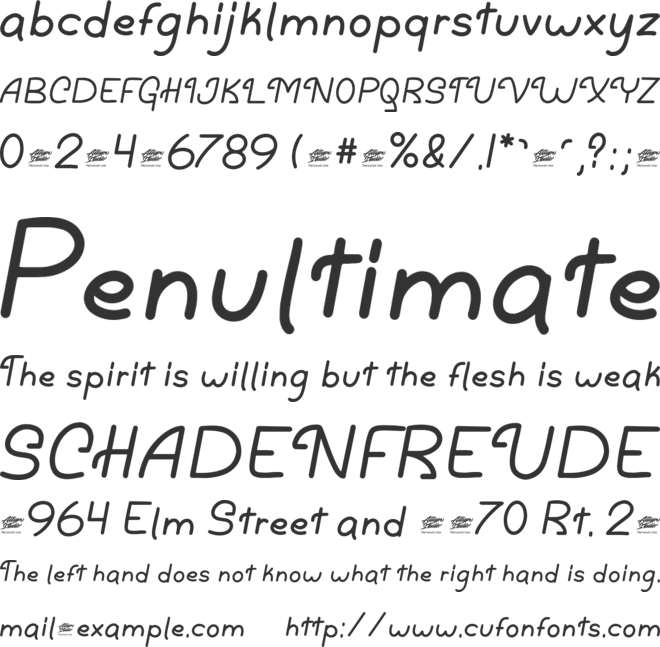 Majadira font preview