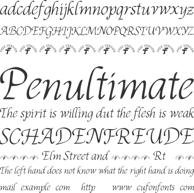 FT Mythoria font preview