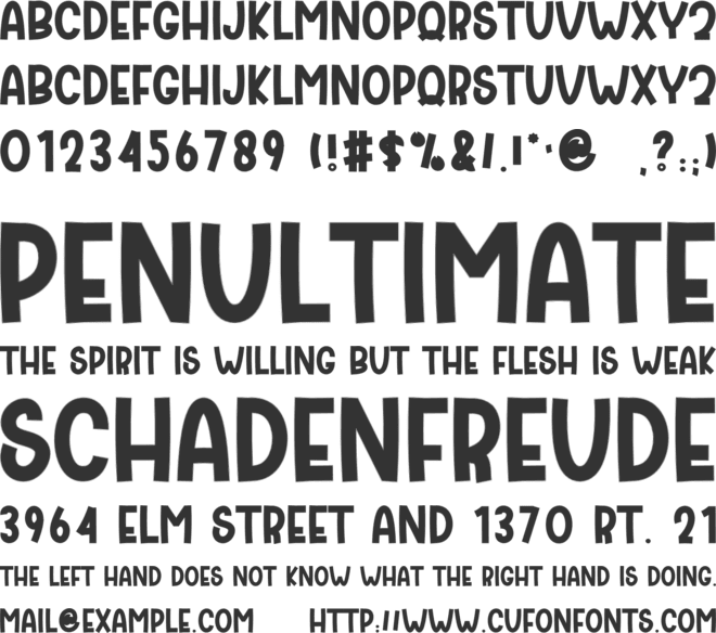 Tumbler Planner font preview