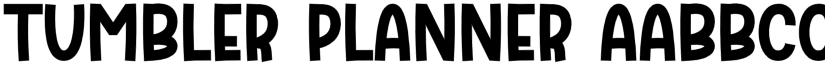 Tumbler Planner font