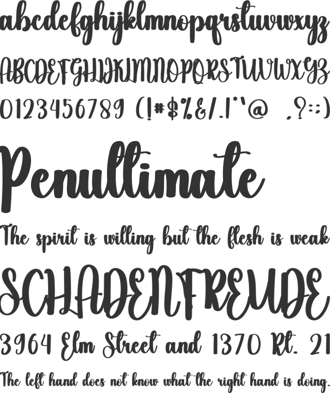 Rest Places font preview