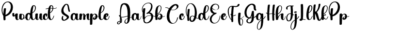 Product Sample font