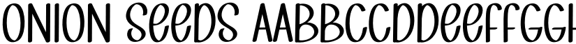 ONION SEEDS font