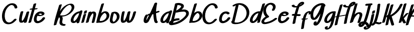Cute Rainbow font