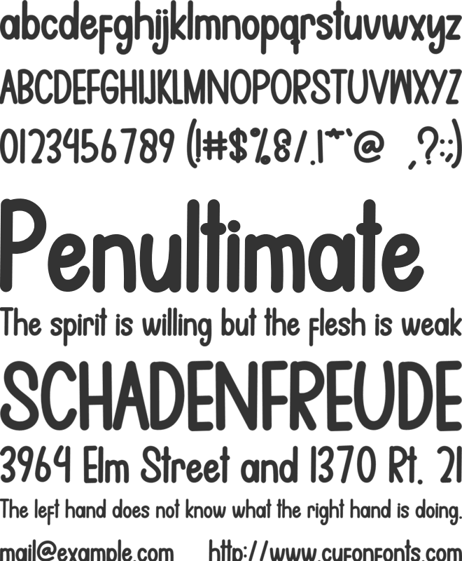 CLUSTER font preview