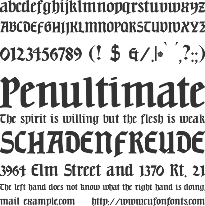 JMH Beda font preview