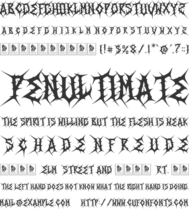 Thorn Oath font preview