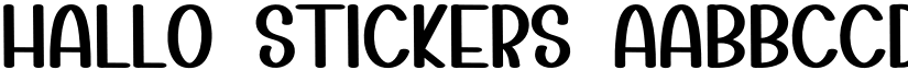 Hallo Stickers font