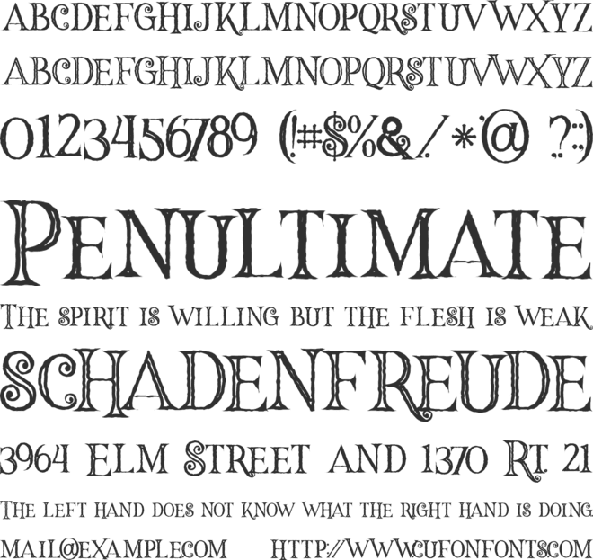 Hallowen Inline font preview