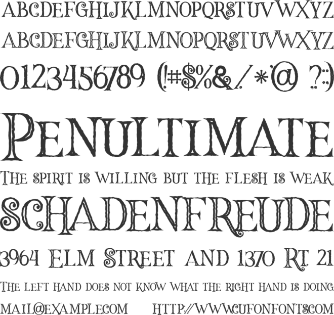 Hallowen Inline font preview