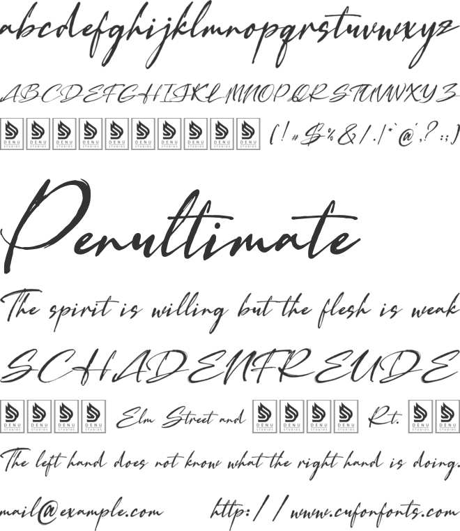 Alletind font preview