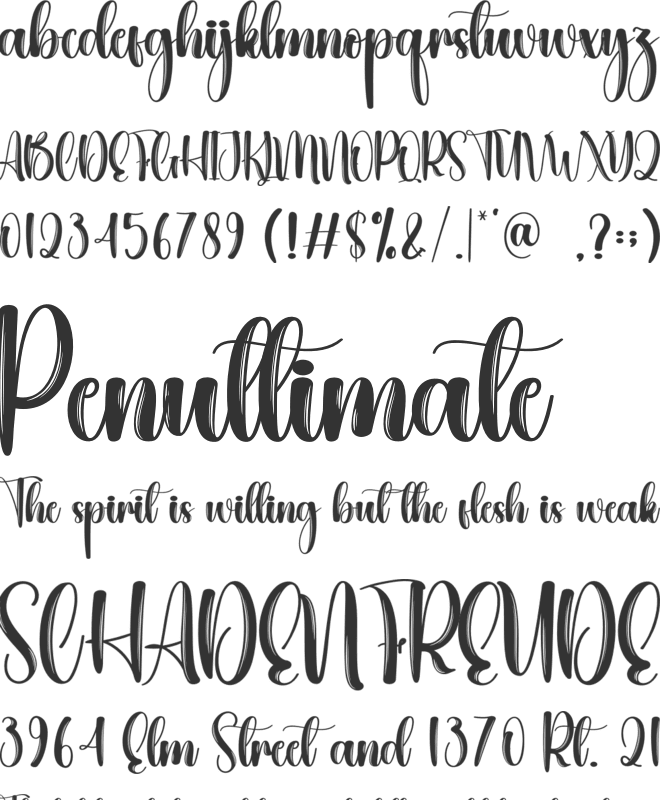 Outside font preview