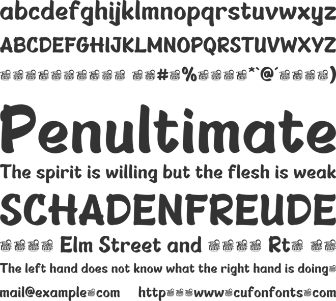 Lakon Rokum Trial font preview