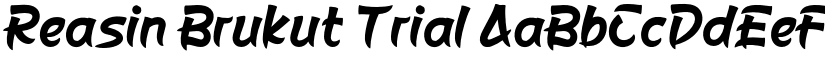Reasin Brukut Trial font