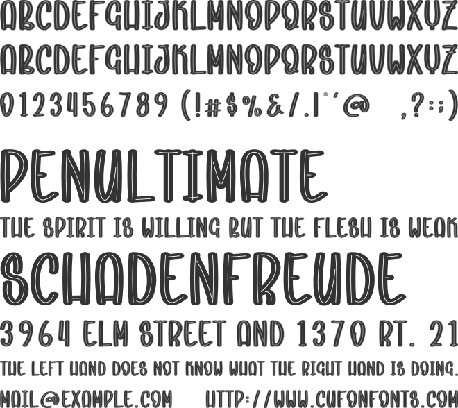 Winter Sunshine font preview
