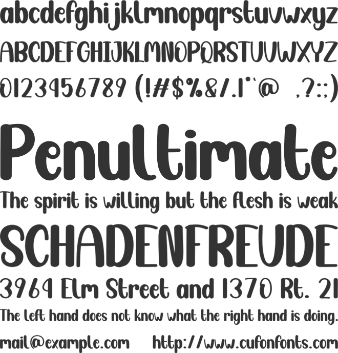 Holiday font preview