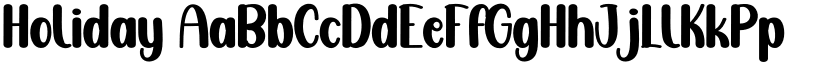 Holiday font