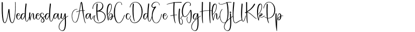 Wednesday font