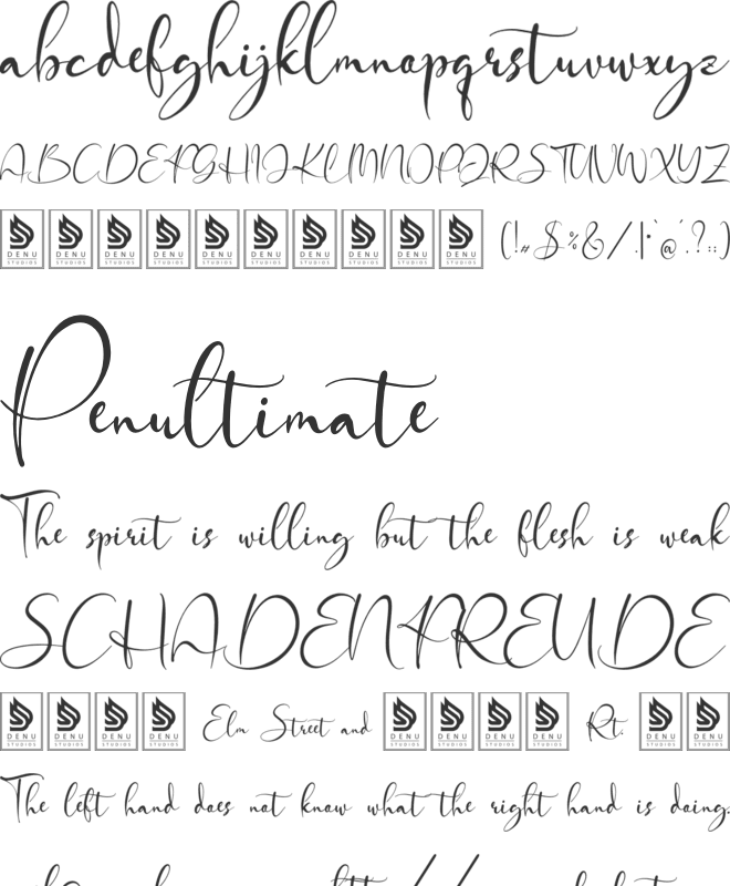 Vangella Sealed font preview