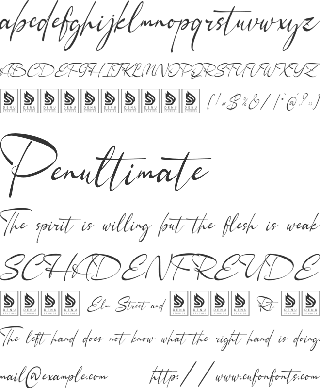 Chaerty Mellorind font preview