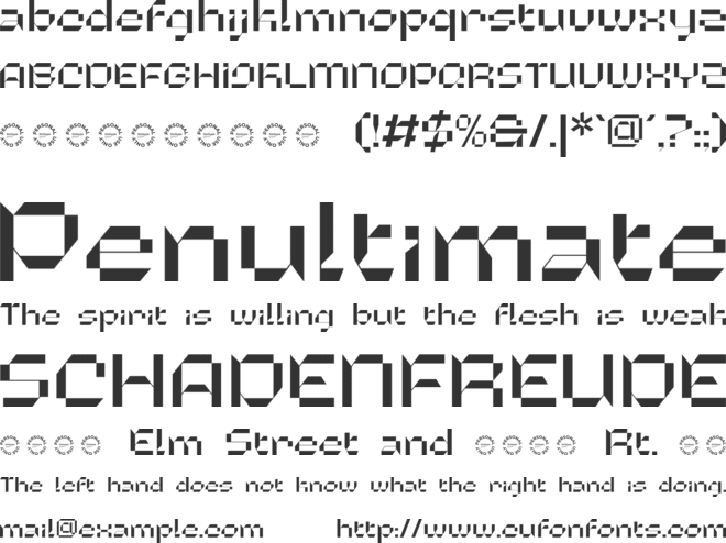 Microbots Futuristic Font font preview