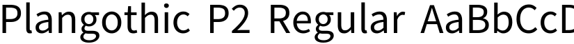 Plangothic P2 font download