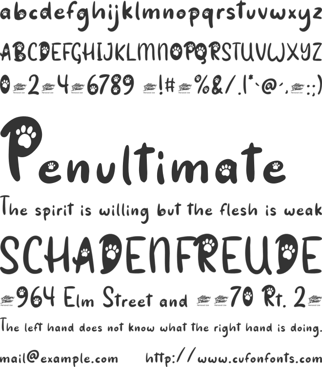 Catto Puroo font preview