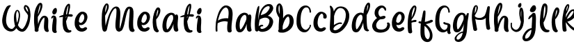 White Melati font