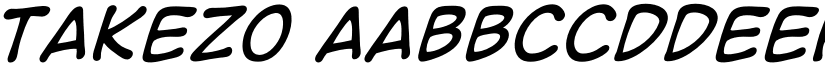 Takezo font