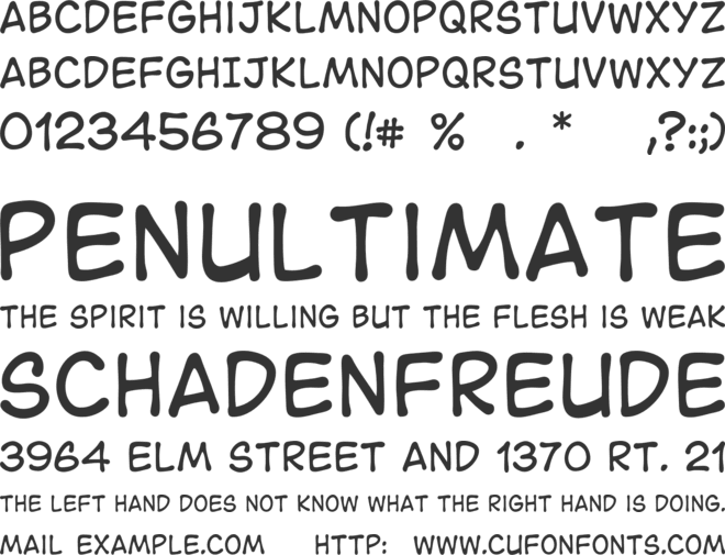 Takezo font preview