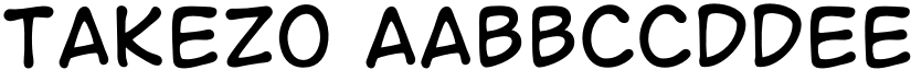 Takezo font