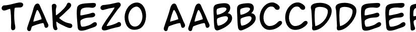 Takezo font