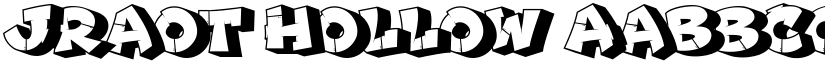 Jraot Hollow font