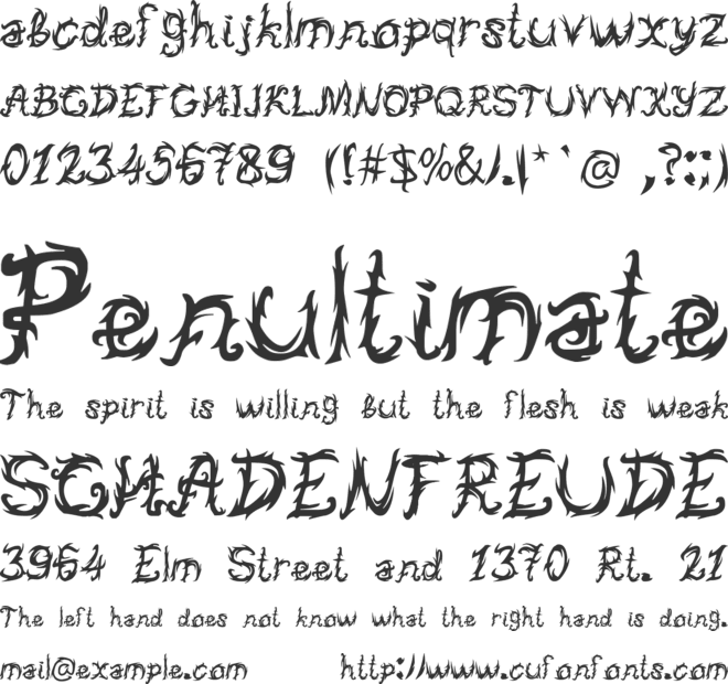 Wildyrus font preview