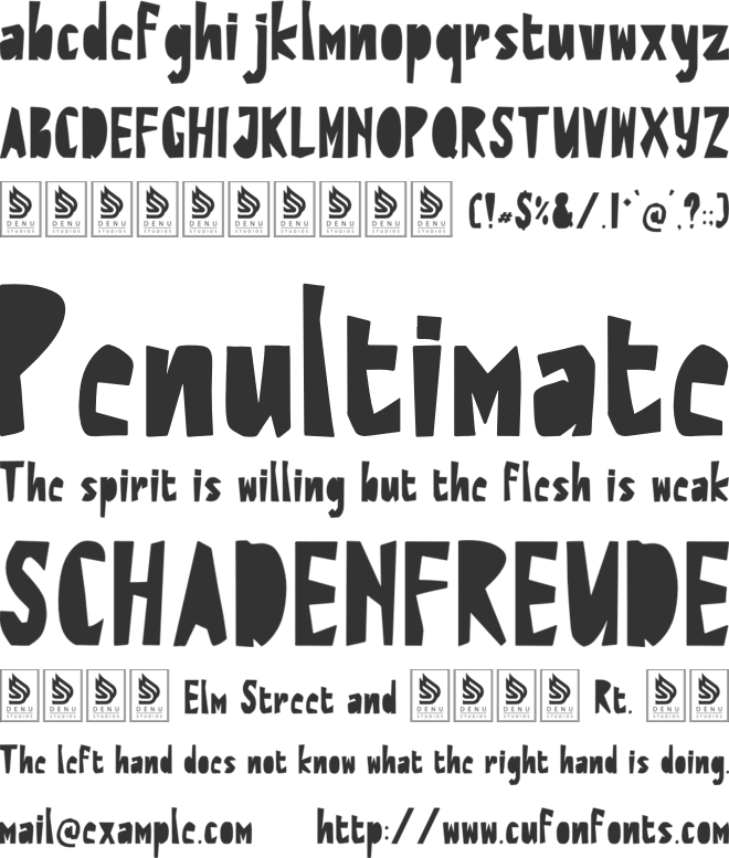 Cranky Scraps font preview