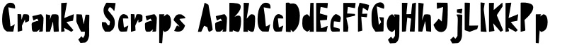 Cranky Scraps font
