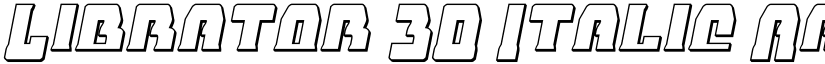Librator 3D Italic font