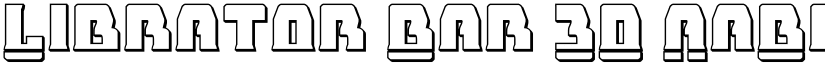 Librator Bar 3D font