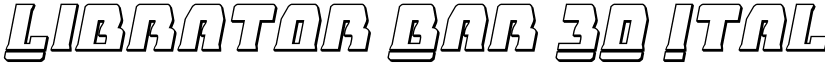 Librator Bar 3D Italic font