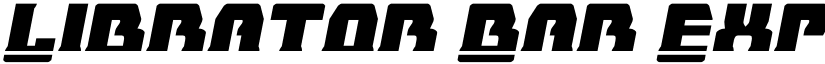 Librator Bar Expanded Italic font