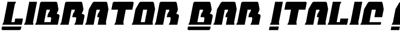Librator Bar Italic font