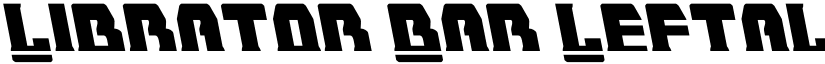 Librator Bar Leftalic font