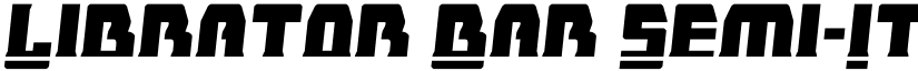 Librator Bar Semi-Italic font